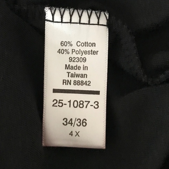 WOMAN WITHIN Wide Leg Pants Black 7 Day Knit Pockets Women’s Plus Size 4X 34/36 - Picture 7 of 15